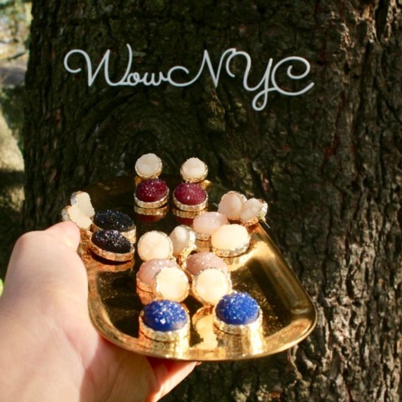 Anthropologie Druzy Quartz Earrings by BaubleBar - Picture 9 of 9